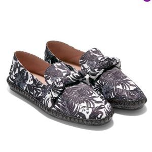 NIB Cole Haan | Black & Ivy Beverly Cloudfeel Knott Leather Espadrilles